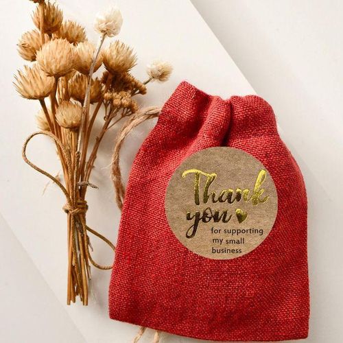 500pcs Thank You Packaging Sealing Stickers Paper Seals .5/1 Kraft