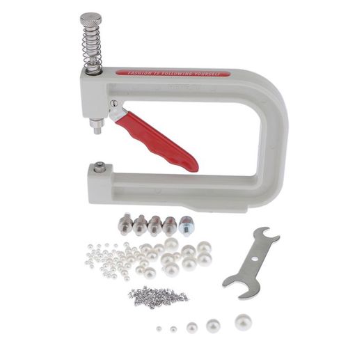 Manual Round Beads Rivet Fixing Machine For Sewing Beading Crafts Tool