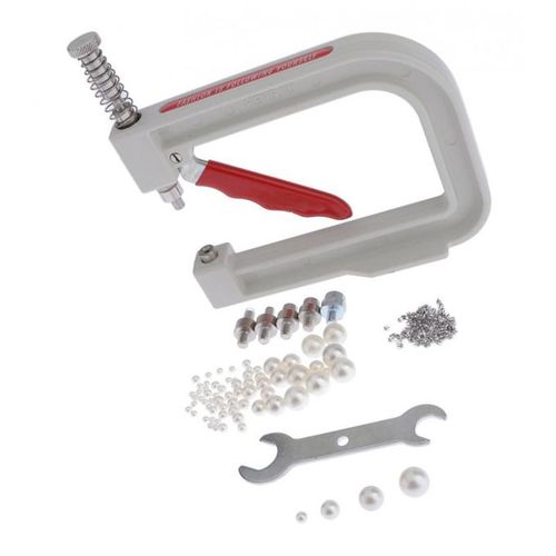 Manual Round Beads Rivet Fixing Machine For Sewing Beading Crafts Tool