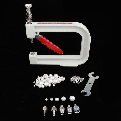 Manual Round Beads Rivet Fixing Machine For Sewing Beading Crafts Tool