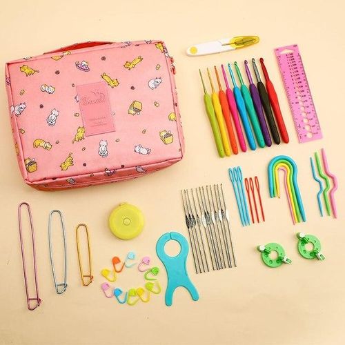 53 Novice Crochet Kits For Beginners And Multi-Color Storage Kits For Portable Hand Diy Knitting Tools 1pc