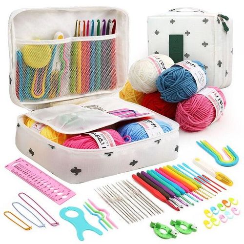 53 Novice Crochet Kits For Beginners And Multi-Color Storage Kits For Portable Hand Diy Knitting Tools 1pc