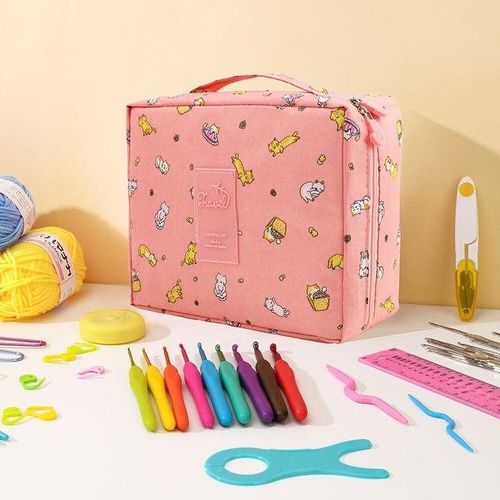 53 Novice Crochet Kits For Beginners And Multi-Color Storage Kits For Portable Hand Diy Knitting Tools 1pc