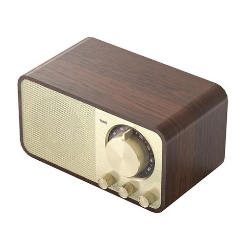 Wooden Bluetooth Speaker Retro Classic Soundbox Hifi Stereo Surround Super Bass Subwoofer Aux Fm Radio Sound System For Computer