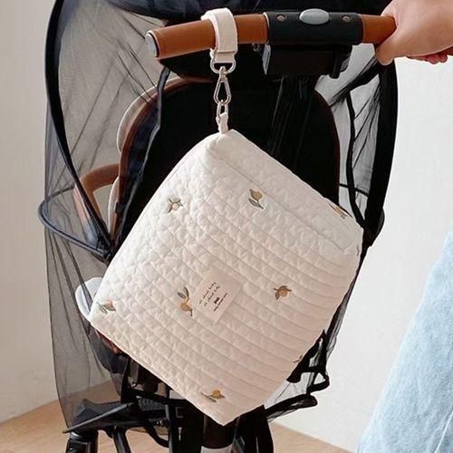 small OliveEmbroidery Quilted Mommy Bag Newborn Baby
