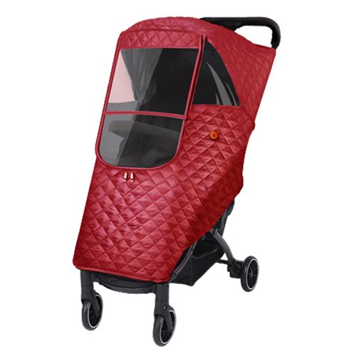 Winter Baby Stroller Cover Waterproof Winter Thicken Rain Cover with Zipper for Baby Girls and Boys,Red NO5116