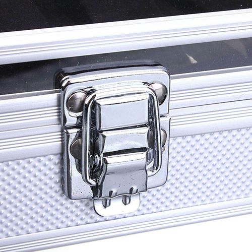 12 Slots Aluminium Watch Grid Storage Display Holder Bracelet Organizer Case Box