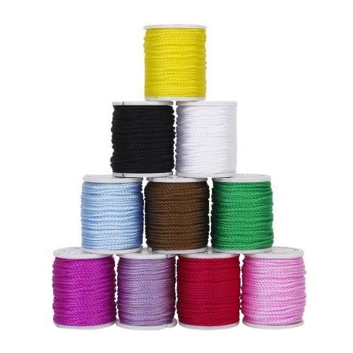 10 Rollers Knot Macrame Bracelet Jewelry Cord String Beads Thread DIY