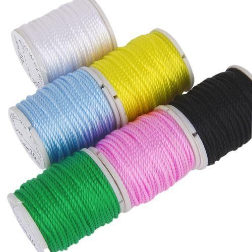 10 Rollers Knot Macrame Bracelet Jewelry Cord String Beads Thread DIY