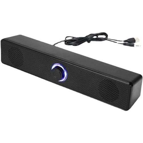 General Electronics Aimery Computer Speaker Sound Bar Speaker Monitor PC  Desktop Speakers for Desk Top Wired Speakers Plug in USB LED Dual Speaker