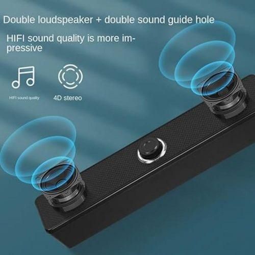 General Electronics Aimery Computer Speaker Sound Bar Speaker Monitor PC  Desktop Speakers for Desk Top Wired Speakers Plug in USB LED Dual Speaker