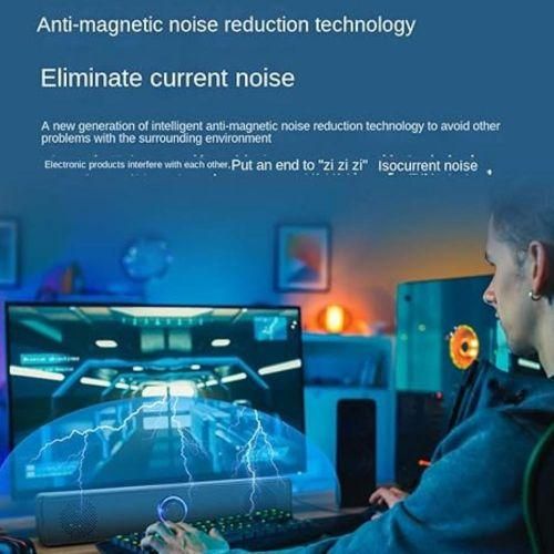 General Electronics Aimery Computer Speaker Sound Bar Speaker Monitor PC  Desktop Speakers for Desk Top Wired Speakers Plug in USB LED Dual Speaker
