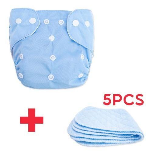 6 Pieces Newborn Diapers Baby Cotton Diapers Adjustable Size Waterproof