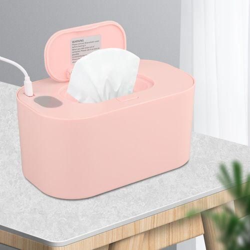 USB Baby Wet Wipe Warmer, Large Capacity Pink Mechanical