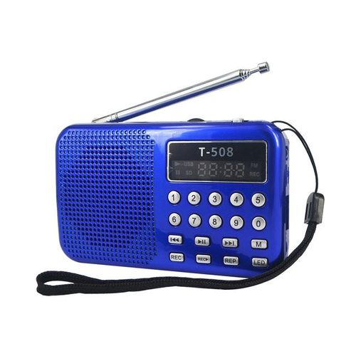 Kebidu T-508 50mm Mini Fm Radio Speaker Rechargeable Digital Led Display Panel Stereo Usb Tf Mirco For Sd Card Mp3 Player