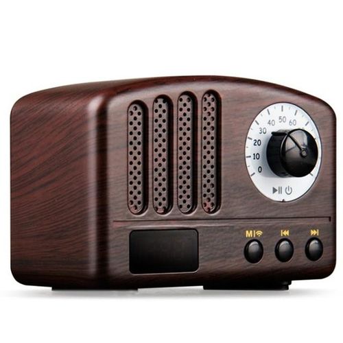 Retro Radio- Portable Speaker Classic Vintage Style Mini Size Bluetooth Speaker With Fm Radio