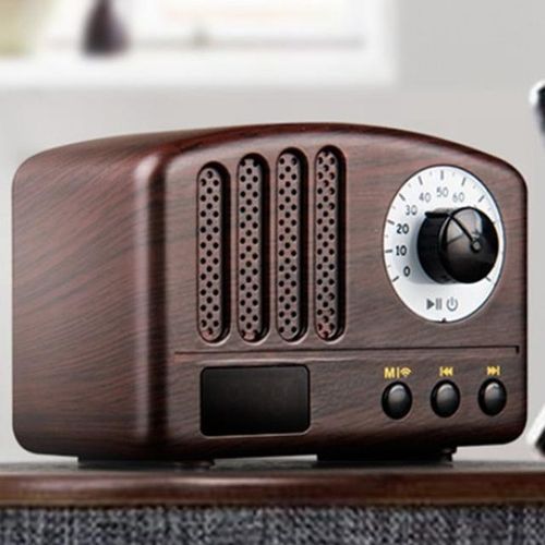 Retro Radio- Portable Speaker Classic Vintage Style Mini Size Bluetooth Speaker With Fm Radio
