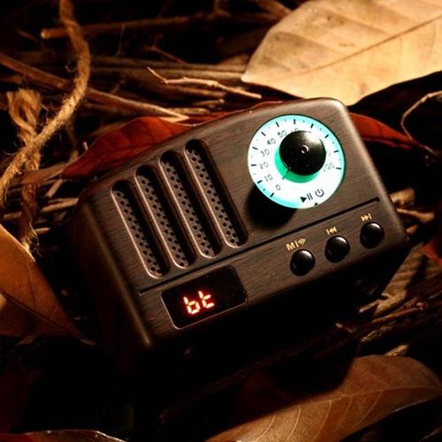 Retro Radio- Portable Speaker Classic Vintage Style Mini Size Bluetooth Speaker With Fm Radio