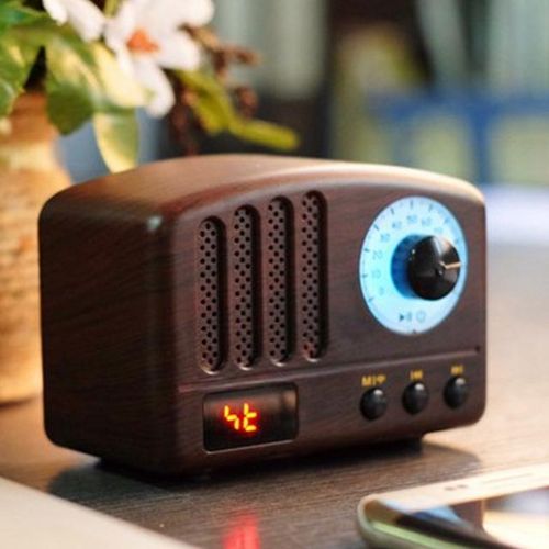 Retro Radio- Portable Speaker Classic Vintage Style Mini Size Bluetooth Speaker With Fm Radio