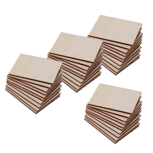 40pcs Plywood Sheets for Craft, , DIY Wood Plaque Home Decor
