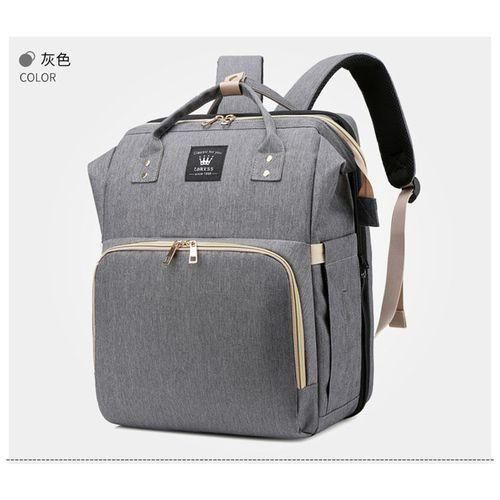 Upgraded 5 In 1 Camping Diaper Bag With Cover Portable Backpack Changing Station Foldable Baby Bed Waterproof Travel Bag USB