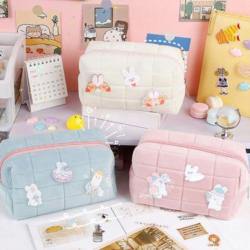 Super Large Pencil Case Big Pen Box With Kawaii Pins Makeup Bags For Girls Office School Travel Storage Supplies Cartuchera
