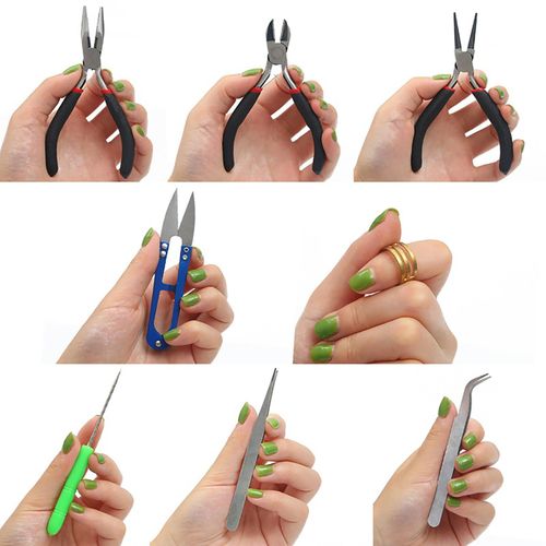8Pcs/Set Pliers Set Beading Tweezers Jewelry Making Tools Earrings
