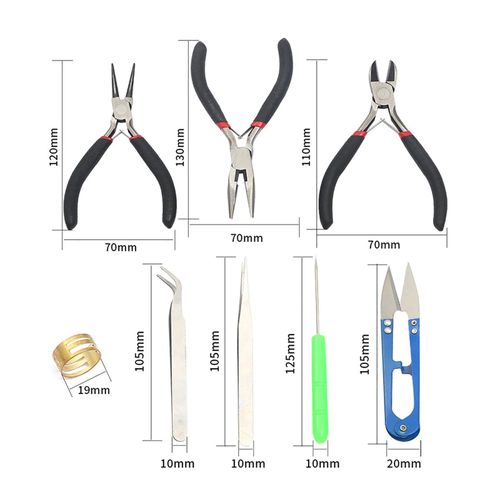 8Pcs/Set Pliers Set Beading Tweezers Jewelry Making Tools Earrings