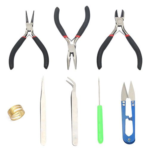 8Pcs/Set Pliers Set Beading Tweezers Jewelry Making Tools Earrings