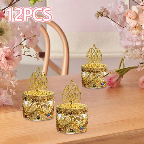 12x Gift Packing Boxes Candy Boxes For Graduation Gold