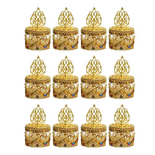 12x Gift Packing Boxes Candy Boxes For Graduation Gold