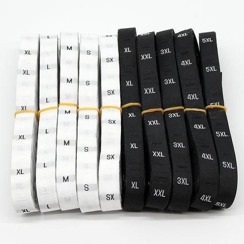 10 Roll 3.2 X 1.2cm Size Labels Polyester Cloth Clothing Label 1 Roll about 380 PCs, Size:XXXXXL  5XL
