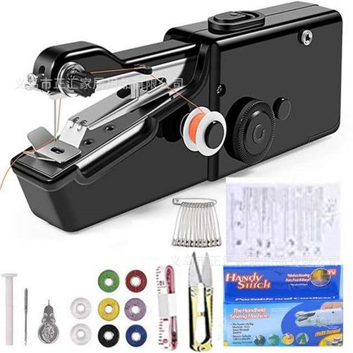 Portable Electric Handheld Sewing Machine Stitch Set Sewing Tool For Travel Home Has Accessories