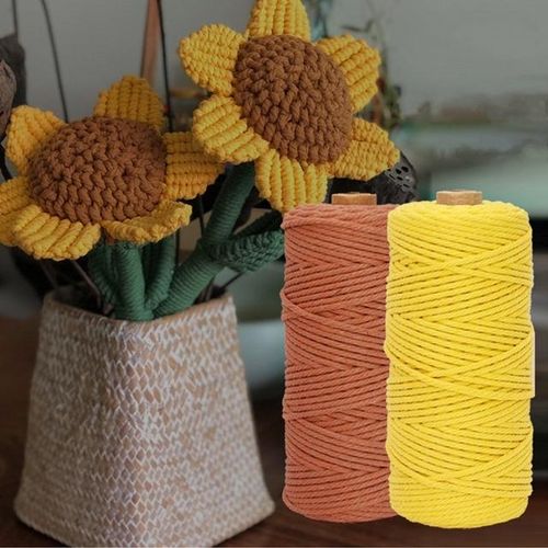 Macrame Rope 3mm 100m Cotton Cord Handmade Boho Decor Rope Twisted Macrame Thread For Diy Home Wedding Decoration Tools
