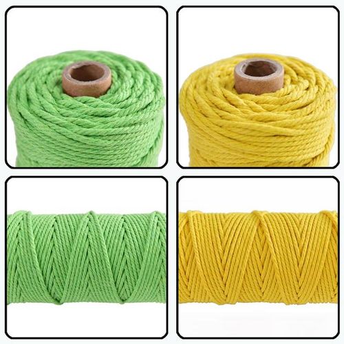 Macrame Rope 3mm 100m Cotton Cord Handmade Boho Decor Rope Twisted Macrame Thread For Diy Home Wedding Decoration Tools