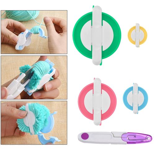 Pompom Maker Fluff Ball Weaver W/   Tool Kit Craft