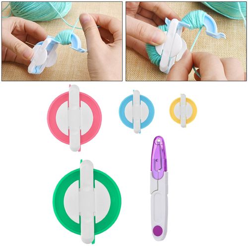 Pompom Maker Fluff Ball Weaver W/   Tool Kit Craft
