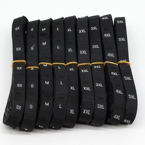 10 Roll 3.2 X 1.2cm Size Labels Polyester Cloth Clothing Label 1 Roll about 380 PCs, Size:XXXXL  4XL