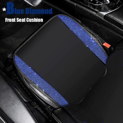Crystal Blue Diamond Car Seat Cushion Mat Headrest Pads Fit For Women Ladies Girl Gift Auto Interior Accessorie-Car waist pillow_purplish red