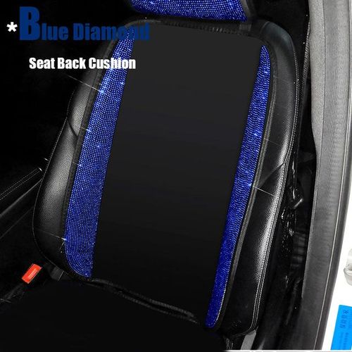 Crystal Blue Diamond Car Seat Cushion Mat Headrest Pads Fit For Women Ladies Girl Gift Auto Interior Accessorie-Car waist pillow_purplish red