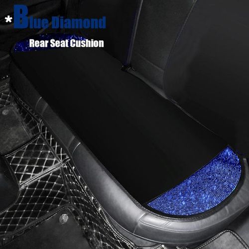 Crystal Blue Diamond Car Seat Cushion Mat Headrest Pads Fit For Women Ladies Girl Gift Auto Interior Accessorie-Car waist pillow_purplish red