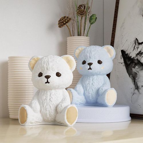 3d Teddybear Smiling Mold Silicone Mold Candle Bear Cake Decoration Chocolate Baking Cake Aromatic Candle Drip Mold
