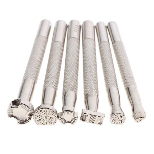 6 Pcs Motif Stamp Punch For Leather Tools Leather