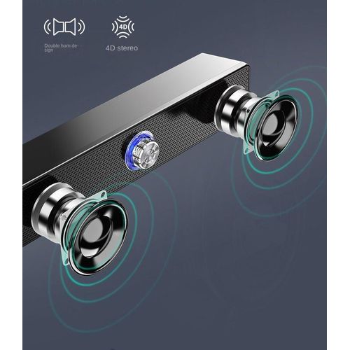 Computer Audio, Desktop Household Desk Wired Mini Speaker, Super Dynamic Bass Boost, High Sound Quality Bluetooth Connection