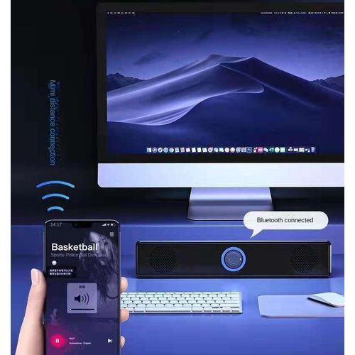 Computer Audio, Desktop Household Desk Wired Mini Speaker, Super Dynamic Bass Boost, High Sound Quality Bluetooth Connection