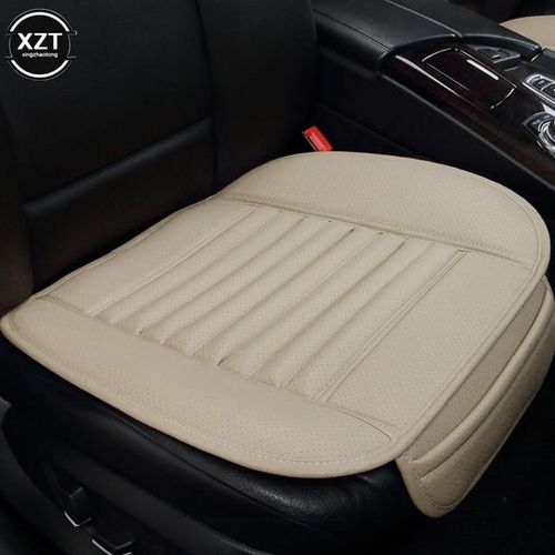 NEW Front Car Seat Cover PU Cars Seat Cushion Automobiles Seat Protector Car Chair Pad Mat Auto Anti Slip Mat-2-Half pack_BLACK BROWN