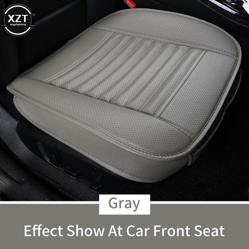NEW Front Car Seat Cover PU Cars Seat Cushion Automobiles Seat Protector Car Chair Pad Mat Auto Anti Slip Mat-2-Half pack_BLACK BROWN
