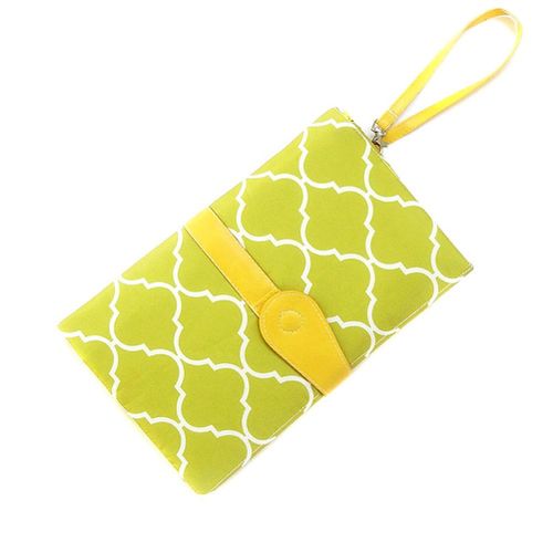 Portable Baby Folding Diaper Changing Pad Waterproof Mat Fancy Bag Travel Storage New,Green NO5116