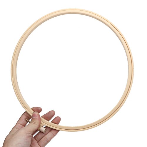 5 sizes Wooden Bamboo Hand Embroidery Cross Stitch Ring Hoop Frames Plastic 27X27cm