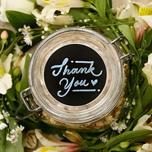 Round Chalkboard Labels 120 Pc, Pantry Storage 5cm Black